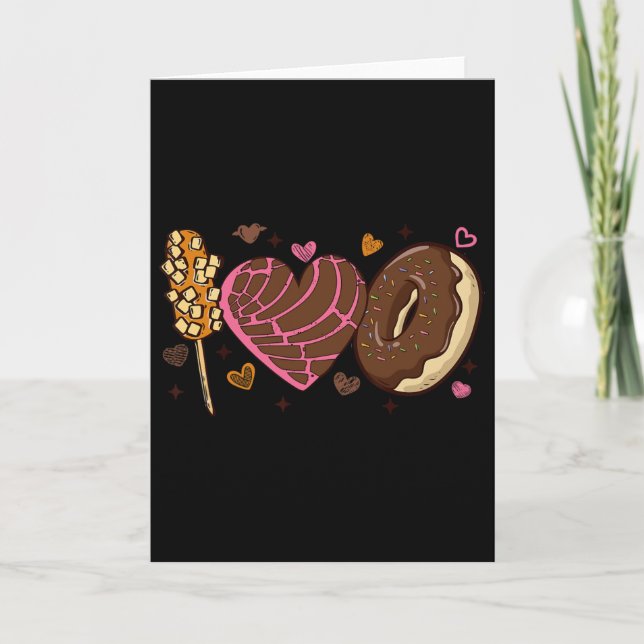 Conchas I Love You Valentine Mexican Valentines Da Card (Front)