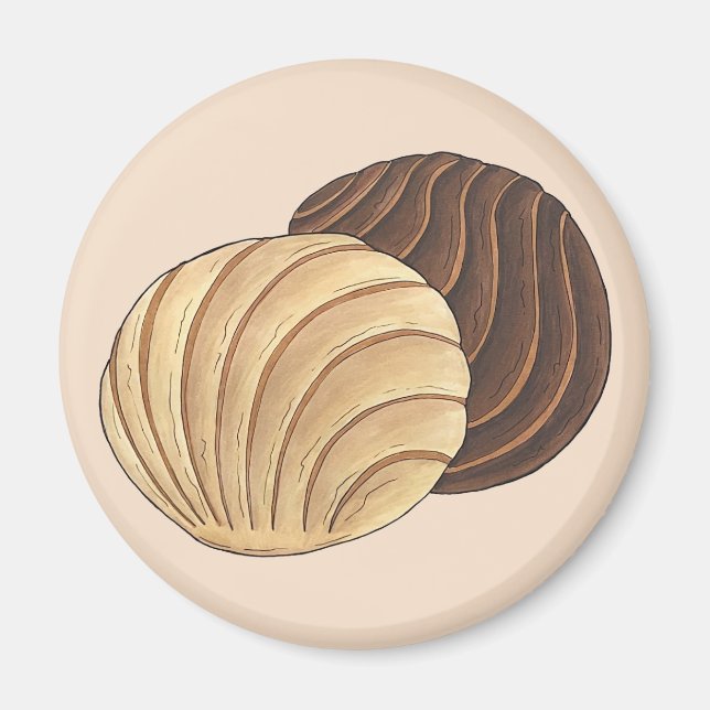 Conchas Mexican Pan Dulce Sweet Bread Panadería Magnet (Front)