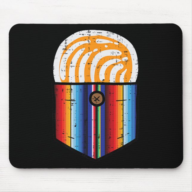 Conchas Serape Pocket Cinco De Mayo Mexican Fiesta Mouse Mat (Front)