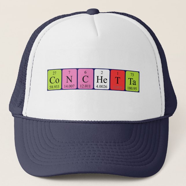 Conchetta periodic table name hat (Front)