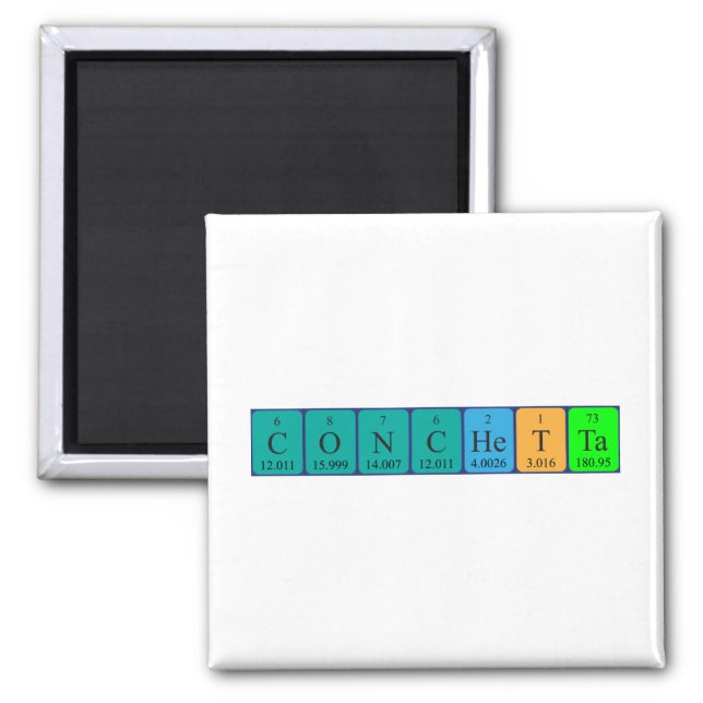 Conchetta periodic table name magnet (Front)