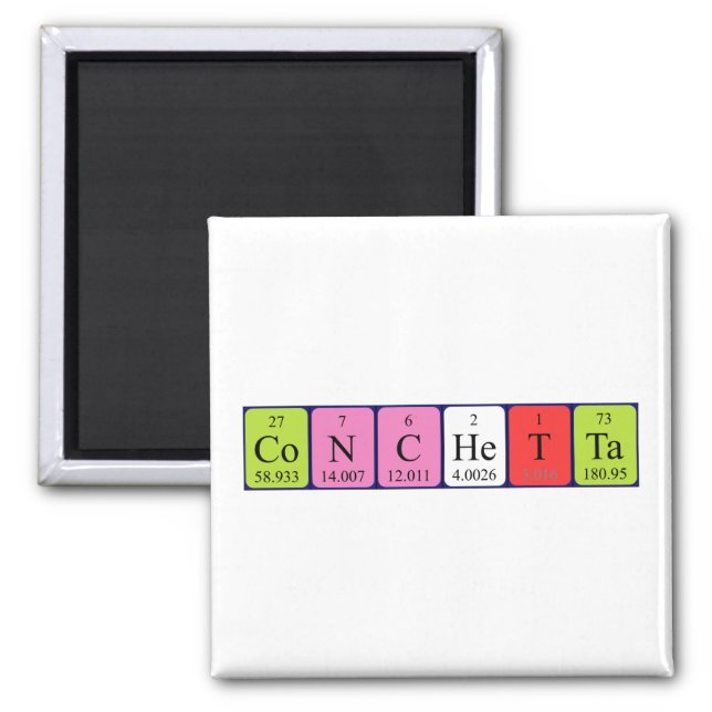 Conchetta periodic table name magnet (Front)