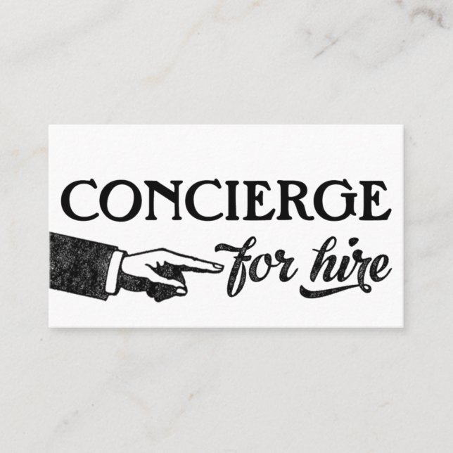 Concierge Business Cards - Cool Vintage (Front)