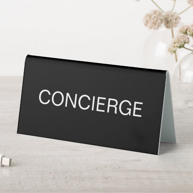 Concierge Front Desk Table Tent Sign (In SItu (Table))