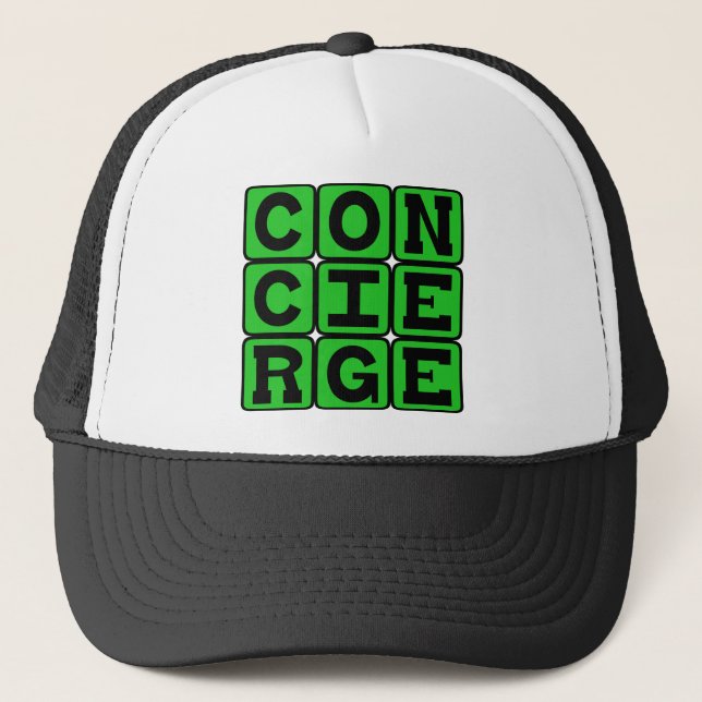 Concierge, Service Position Trucker Hat (Front)