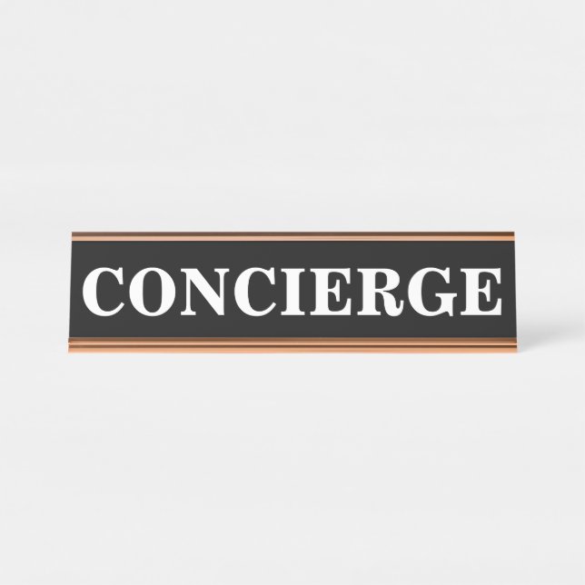 Concierge Sign Desk Plate (Front)