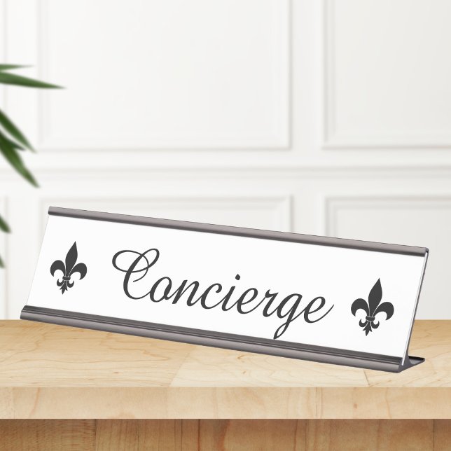 Concierge Sign Desk Plate (Creator Uploaded)