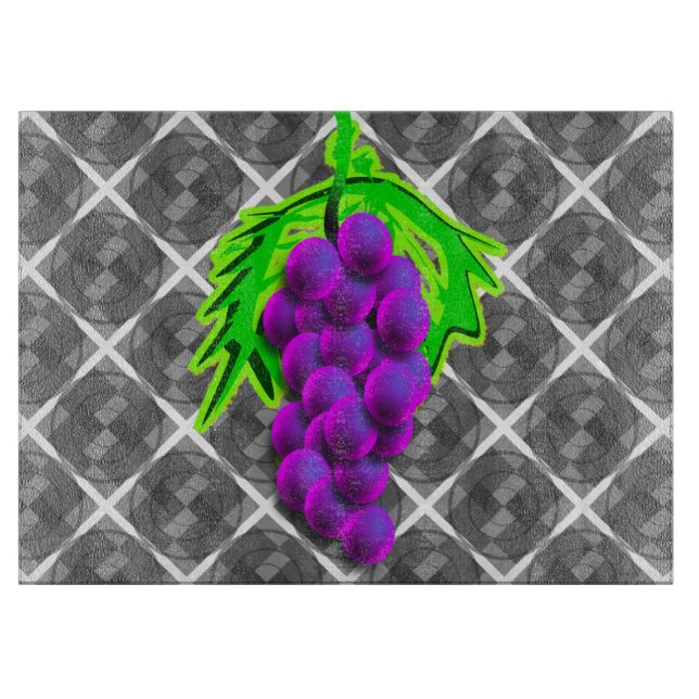 Concord Grape Splash Elegant Luxe Cutting Board (Front)