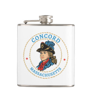 Concord Massachusetts Colonial Hip Flask