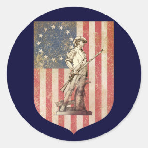 Concord Minuteman Classic Round Sticker