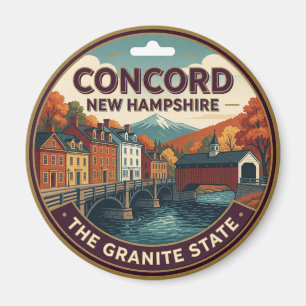 Concord New Hampshire Capital Travel Memory Magnet