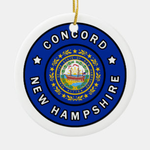 Concord New Hampshire Ceramic Tree Decoration