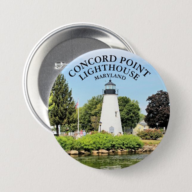 Concord Point Lighthouse, Maryland Button (Front & Back)