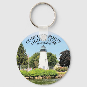Concord Point Lighthouse, Maryland Button Keychain