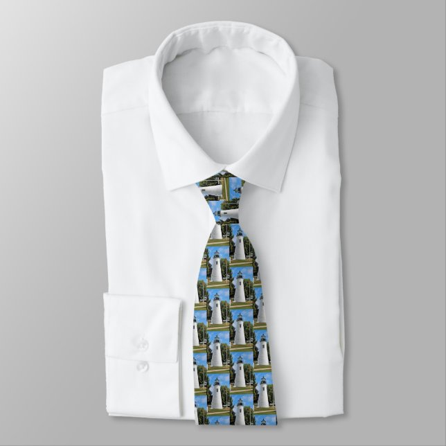 Concord Point Lighthouse, Maryland Mens Tie (Tied)