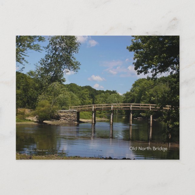 Concord River: Old North Bridge Postcard (Front)