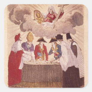 Concordat between Napoleon and Pope Pius VII Square Sticker