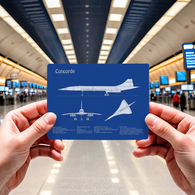 Concorde - Aeroplane Blueprint Drawing Plans ABD Postcard (Creator Uploaded)