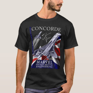 Concorde Retro Vintage British French Aircraft T-Shirt