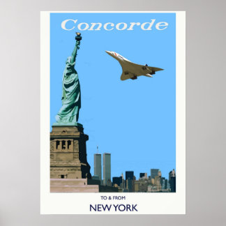 Concorde to from New York Poster