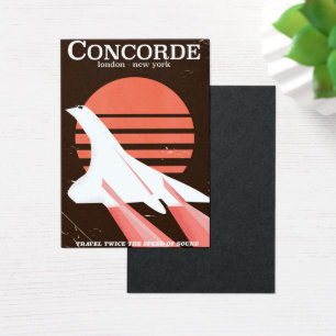 Concorde vintage flight travel poster