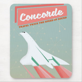 Concorde vintage travel poster mouse mat