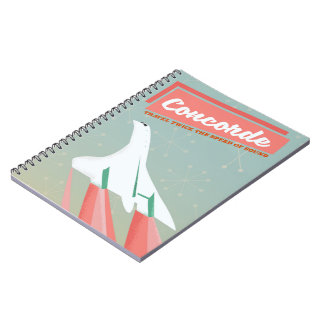 Concorde vintage travel poster notebook