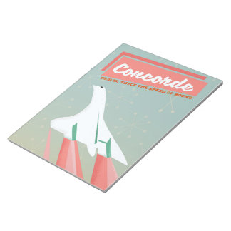 Concorde vintage travel poster notepad