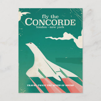 Concorde Vintage Vacation poster Postcard