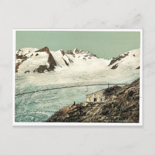 Concordia Hut, Valais, Alps of, Switzerland vintag Postcard