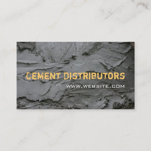 Concret Distributors Cement Paving Construction Business Card (Front)