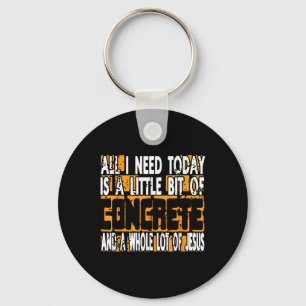 Concrete And Jesus Construction Worker Faith Key Ring