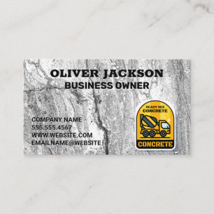 Concrete Background   Cement Mixer Business Card
