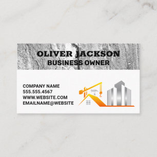 Concrete Background   Construction Site Business Card