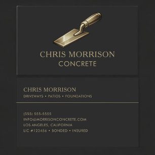 Concrete Black Gold Professional  Business Card