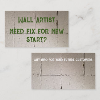 Concrete Block Wall for Wall Artist Business Card