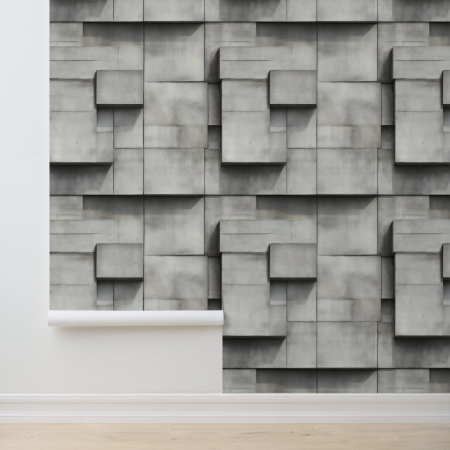 Concrete Blocks Pattern Wallpaper (Application)