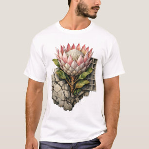 Concrete Bloom — Botanical Urban Contrast design  T-Shirt