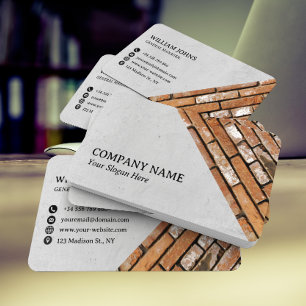 Concrete & Bricks Wall Construction or Architect  Business Card