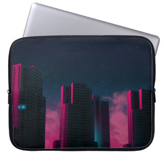 CONCRETE BUILDINGS NEAR WHITE CLOUDS LAPTOP SLEEVE