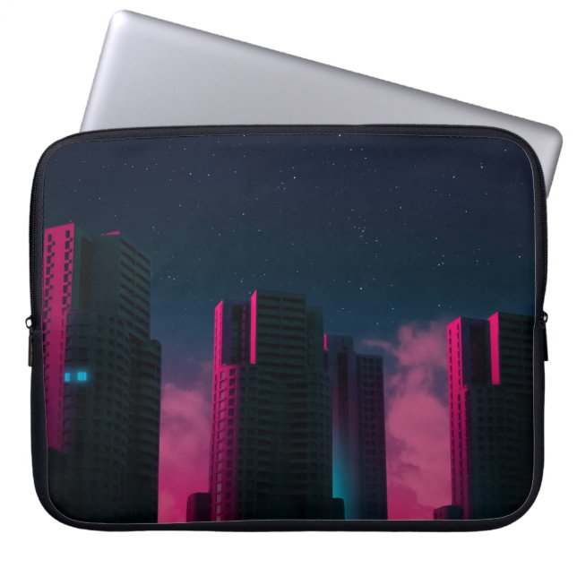 CONCRETE BUILDINGS NEAR WHITE CLOUDS LAPTOP SLEEVE (Front)