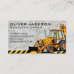 Concrete   Bulldozer Construction Vehicle Business Card