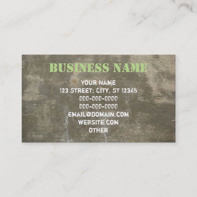 Concrete Business Card (Front)