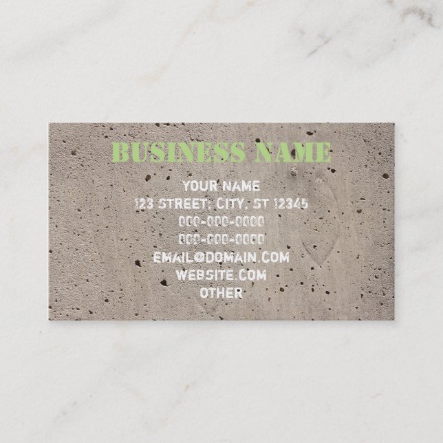 Concrete Business Card (Front)