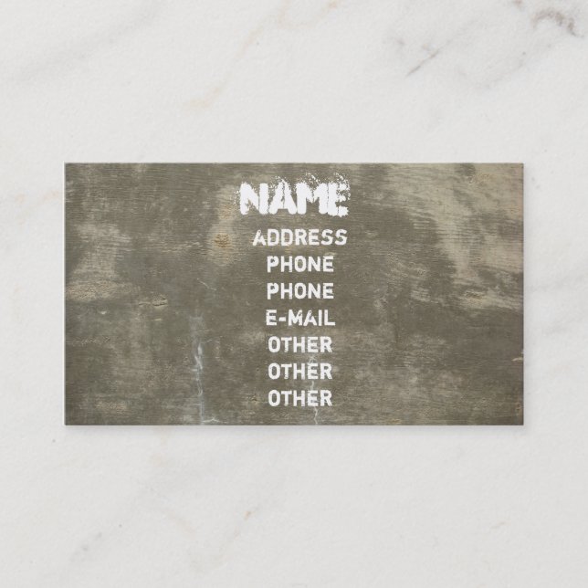 Concrete Business Card (Front)