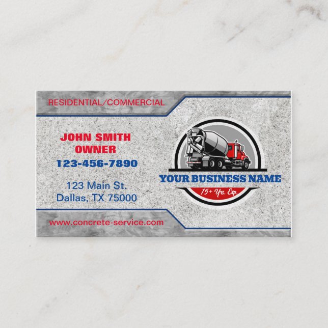Concrete Business card (Front)