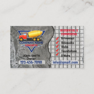 Concrete Business Cards, modern design,  Business Card