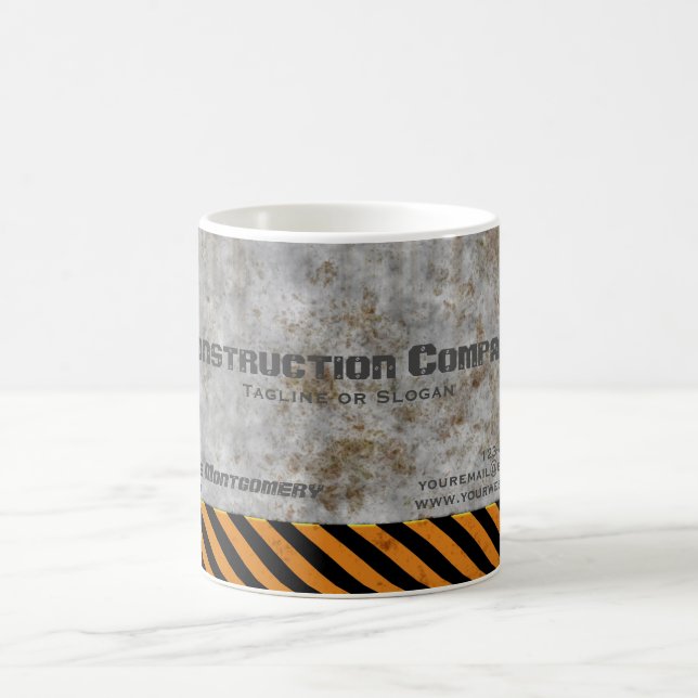 Concrete Caution Construction Company Coffee Mug (Center)