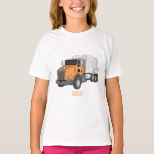 Concrete cement mixing truck cartoon illustration T-Shirt