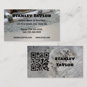 Concrete & Cement Solutions Custom QR Code Business Card